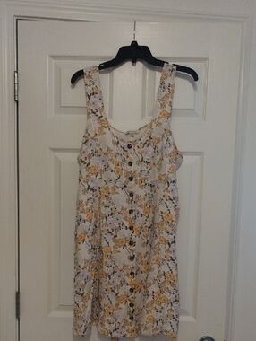 Y2K American Eagle Outfitters Floral Button-Front Babydoll Sundress Lined